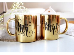 Зеркальные кружки "Mrs" и "Mr", , 32.00 BYN, pn401, , Подарки на свадьбу